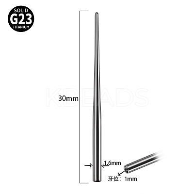 G23 Titanium Piercing Taper Insertion Pins WGC7943-09-1