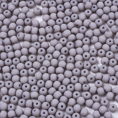 Frosted Colours Glass Beads SEED-S040-03A-06-1