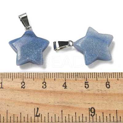 Natural Blue Aventurine(Dyed & Heated) Pendants G-B127-12P-14-1