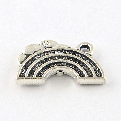 Rainbow Tibetan Style Alloy Pendant Enamel Settings TIBEP-S295-47AS-RS-1