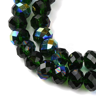 Electroplate Transparent Glass Beads Strands EGLA-A046-01C-18-1