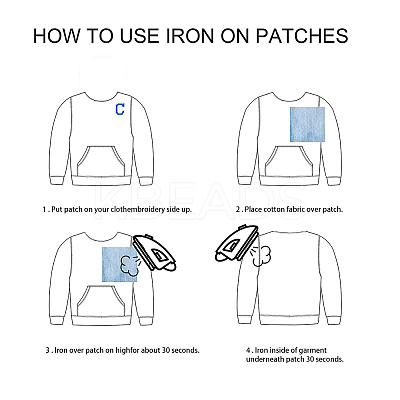 Computerized Embroidery Cloth Iron On Patches DIY-GF0002-14B-1