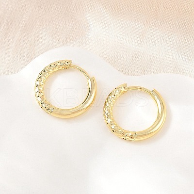 Brass Huggie Hoop Earrings KK-CBA8A92-04G-1