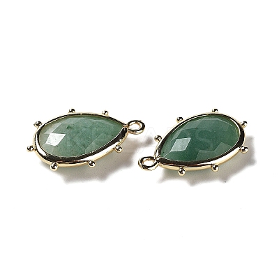 Natural Green Aventurine Pendants G-B009-02G-Q-1