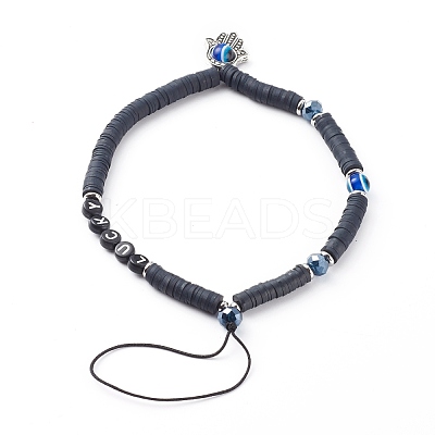 Polymer Clay Heishi Beaded Mobile Straps HJEW-JM00465-1