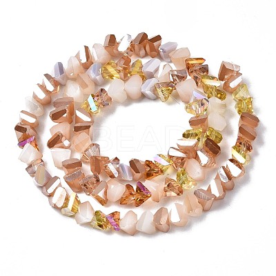 Electroplate Glass Beads Strands EGLA-N002-06H-1