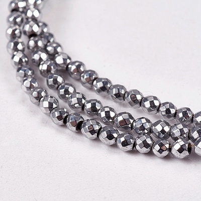 Electroplate Non-Magnetic Hematite Beads Strands X-G-J169B-2mm-02-1