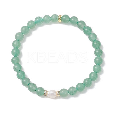 3Pcs Natural Moss Agate & Green Aventurine & Unakite Round Beads Stretch Bracelets for Women BJEW-JB13056-1