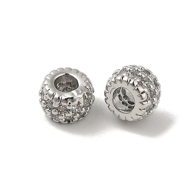 Rack Plating Brass Micro Pave Cubic Zirconia Beads KK-S366-16P-02-1
