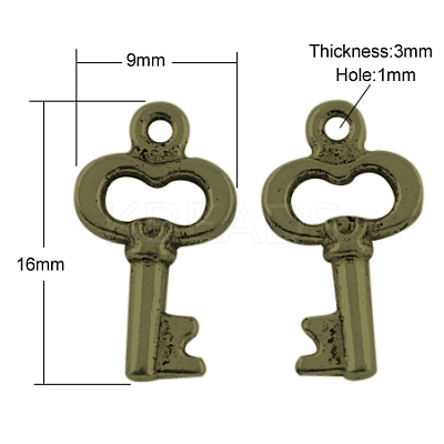 Tibetan Style Alloy Charms Pendants LS-TIBEP-A124163-AB-FF-1