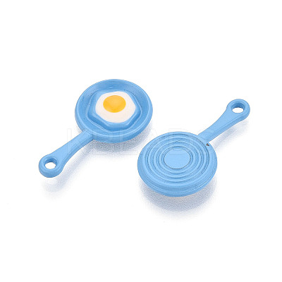 Rack Plating Spray Painted Alloy Enamel Pendants FIND-N011-28-1