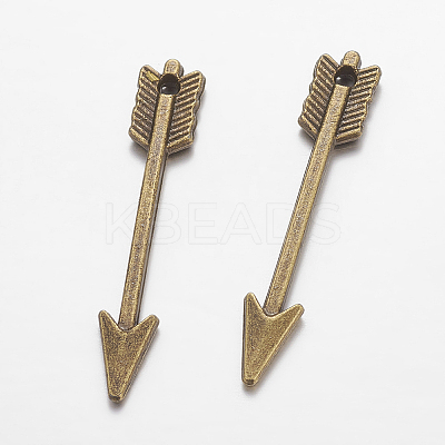 Tibetan Style Zinc Alloy Arrow Pendants LS-TIBEP-M002-102-NR-1