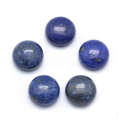 Natural Lapis Lazuli Cabochons X-G-P393-R11-10mm-1