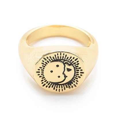 Brass Signet Ring for Women LS-RJEW-E058-01G-06-1