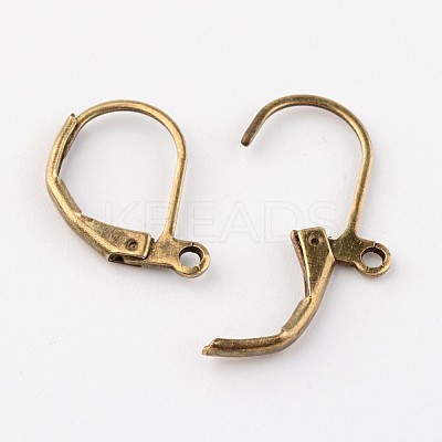 Antique Bronze Brass Leverback Earring Findings X-EC223-NFAB-1