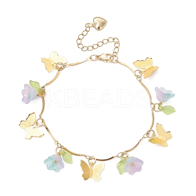 304 Stainless Steel Curved Bar Link Chains Bracelets BJEW-JB12458-03-1