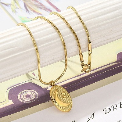 Ion Plating(IP) 304 Stainless Steel Pendant Necklace NJEW-K255-15G-1