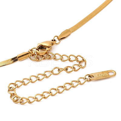 Ion Plating(IP) 304 Stainless Steel Bowknot Pendant Snake Chain Necklaces for Women NJEW-G142-01G-1