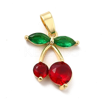 Brass Cubic Zirconia Pendants KK-I695-067G-1