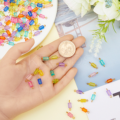 300Pcs Transparent Acrylic Connector Charms FIND-DC0001-73-1