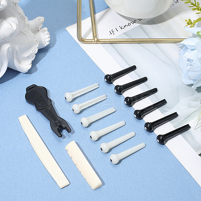 27Pcs 5 Styles Plastic Guitar String Pins Set AJEW-CN0004-46-1