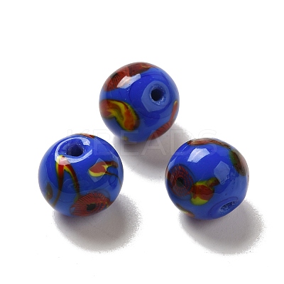 Handmade Lampwork Beads Strands LAMP-G162-08A-06-1