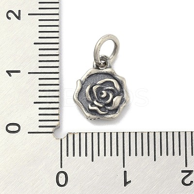 925 Sterling Silver Flower Charms with Jump Rings and 925 Stamp LS-STER-M021-02AS-02-1