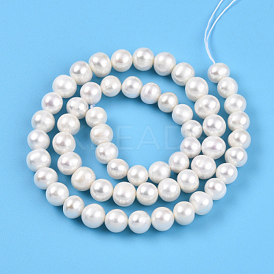 Natural Cultured Freshwater Pearl Beads Strands PEAR-N013-07Q-1