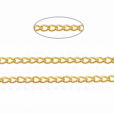 Brass Twisted Chains CHC-Q001-3x2mm-G-1
