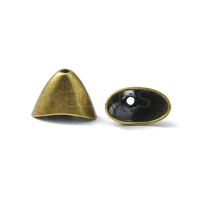 Tibetan Style Alloy Triangle Apetalous Bead Cones TIBE-5212-AB-FF-1