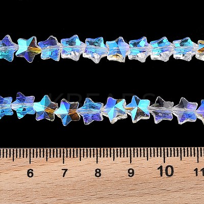 Electroplate Transparent Glass Beads Strands EGLA-U004-03A-HP03-1