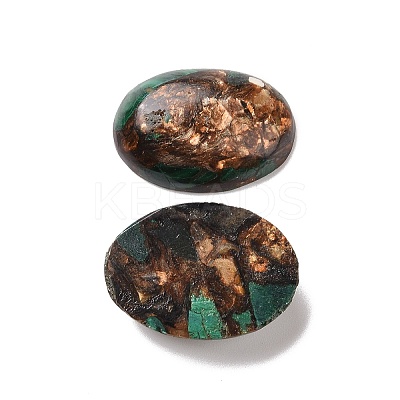 Natural Malachite Cabochons G-E464-42V-1