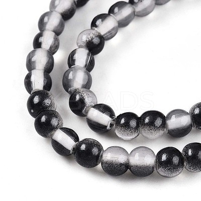 Baking Paint Transparent Glass Beads Strands DGLA-N011-4mm-10-1