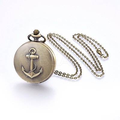 Alloy Pendant Necklace Quartz Pocket Watch WACH-F051-07AB-1