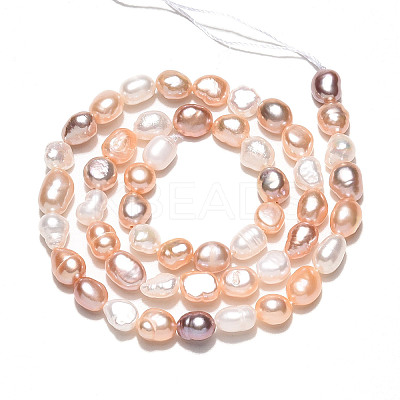 Natural Cultured Freshwater Pearl Beads Strands PEAR-N014-05N-1
