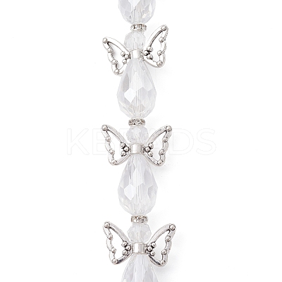 Angel Fairy Shape Electroplate Transparent Glass Beads Strands AJEW-JB01172-04-1