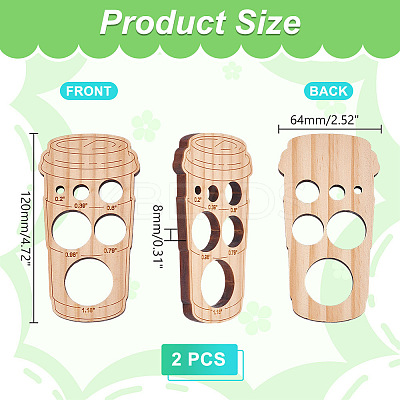 Wooden Safety Eyes Auxiliary Tool AJEW-WH0270-376-1
