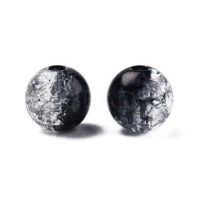 Transparent Crackle Acrylic Beads CACR-N002-24B-1