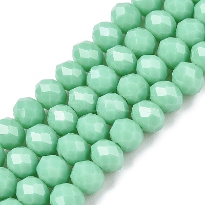 Opaque Solid Color Imitation Jade Glass Beads Strands LS-EGLA-A044-P6mm-D14-1