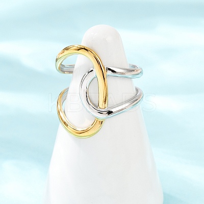 304 Stainless Steel Open Cuff Rings for Women RJEW-K296-03B-GP-1