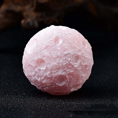 Moon Meteorite Natural Rose Quartz Crystal Ball PW-WG23337-02-1