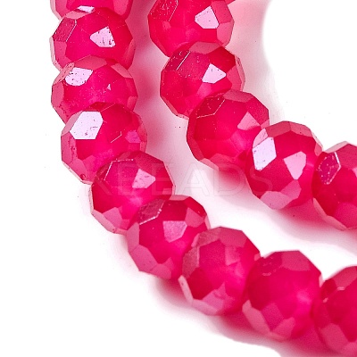 Baking Electroplate Glass Beads Strands X-DGLA-A039-J6MM-B21-1