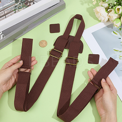 1 Set Nylon & PU Leather Adjustable Webbing Bag Straps DIY-CL0001-88B-1