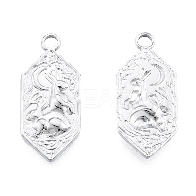 Non-Tarnish 201 Stainless Steel Pendants STAS-N098-254P-1