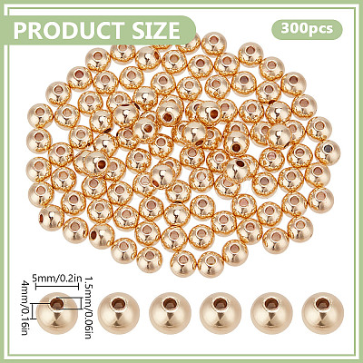 300Pcs Rack Plating Brass Spacer Beads KK-DR0001-27G-04-1
