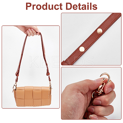 Adjustable PU Leather Bag Handles FIND-WH0135-72A-1