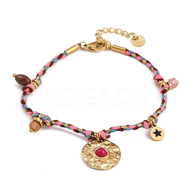 304 Stainless Steel Charms Bracelets BJEW-C114-10G-1