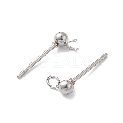 Non-Tarnish 304 Stainless Steel Ball Post Stud Earring Findings LS-STAS-Z035-03P-1