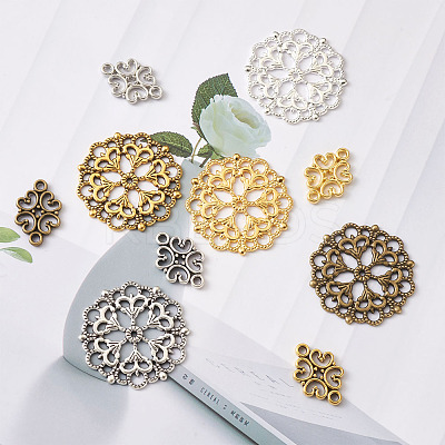 Tibetan Style Filigree Joiners Links TIBE-TA0001-25-FF-1