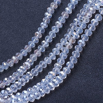 Electroplate Glass Beads Strands EGLA-A034-T4mm-B02-1